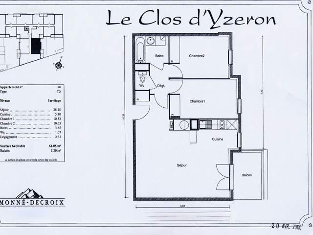 Appartement de 61m2 à louer sur Oullins — photo du bien