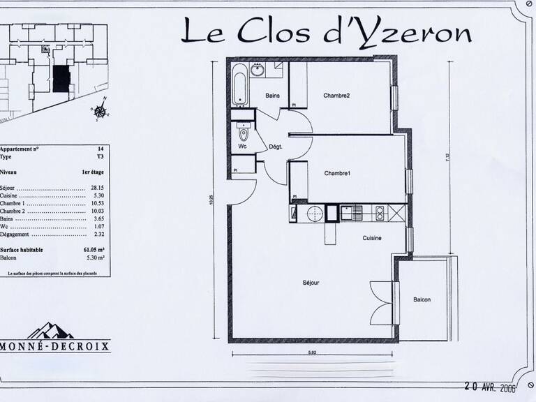 Appartement de 61m2 à louer sur Oullins — photo 1