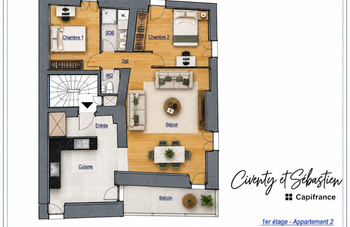SÉVRIER – T3 RÉNOVÉ ÉVOLUTIF T4 – 1ER ÉTAGE – VUE LAC — photo 4