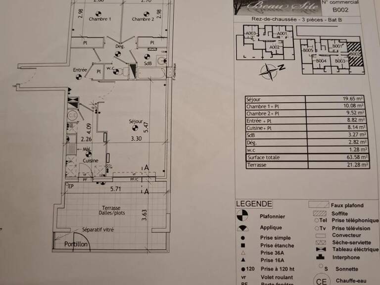 Appartement T3 de 63 m² en rez de jardin de 21 m2 avec garage double à Hyères — photo 1