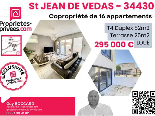 Appartement Saint Jean De Vedas 4 pièce(s) 82.75 m2 loué — photo du bien