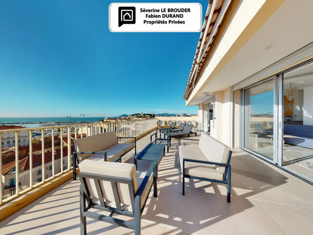 Penthouse 3 pièces 78 m²  - 86 m² de terrasses - Vue mer & Palais des Festivals — photo du bien