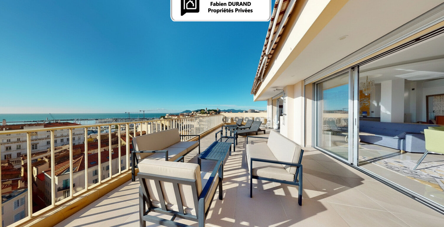 Penthouse 3 pièces 78 m²  - 86 m² de terrasses - Vue mer & Palais des Festivals — photo 1