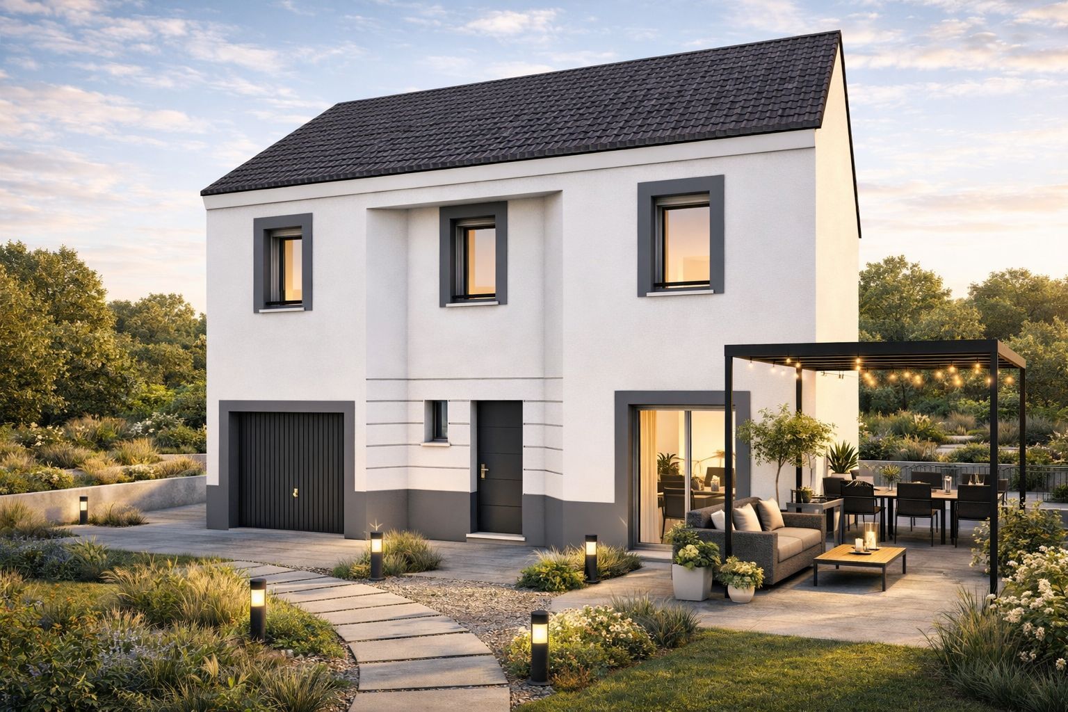 Projet de construction d'une maison 97.82 m² avec terrain à DAMMARTIN-EN-SERVE (78)