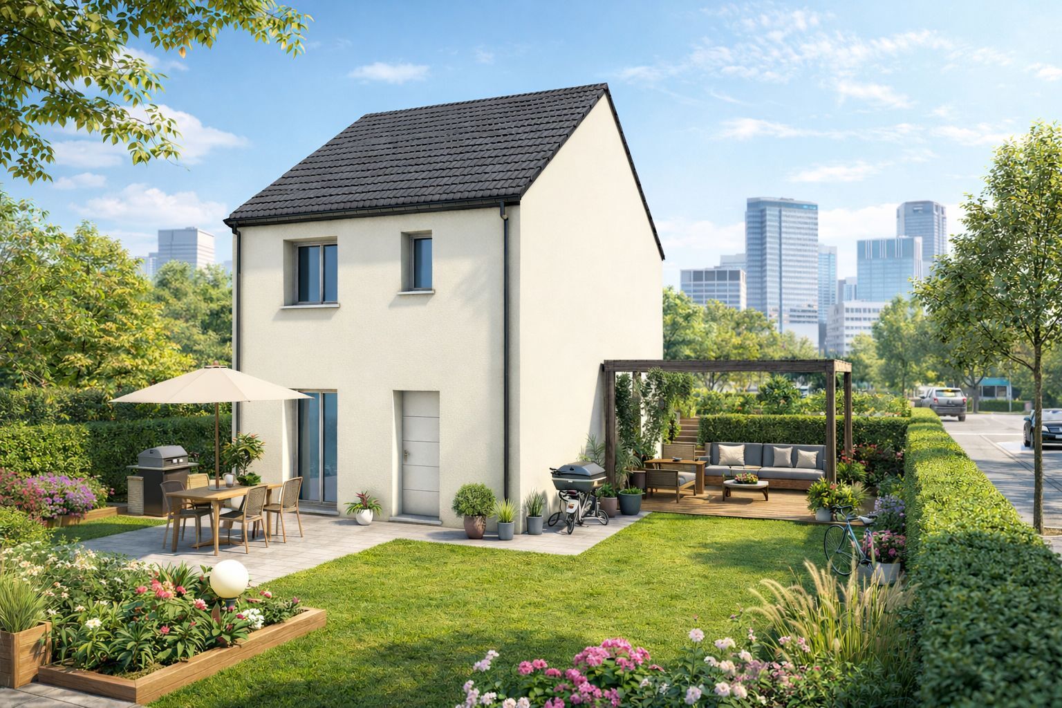 Projet de construction d'une maison 77.25 m² avec terrain à LES BREVIAIRES (78)