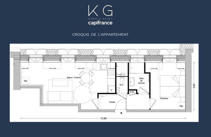 Deauville, appartement T2 meublé à vendre de 42 m², investissement patrimonial avec possibilité d'occupation — photo 5
