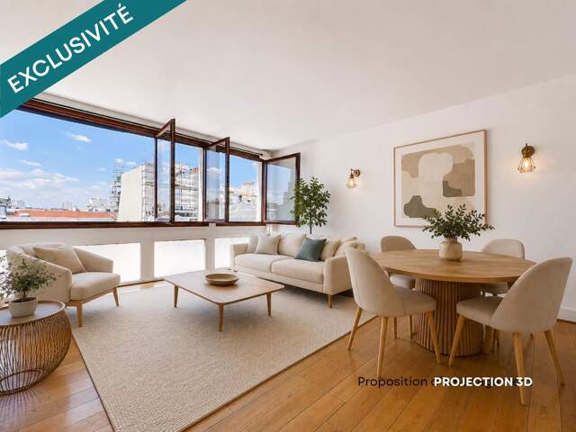 Vue dégagée sur les toits de Paris - 3 chambres — photo du bien