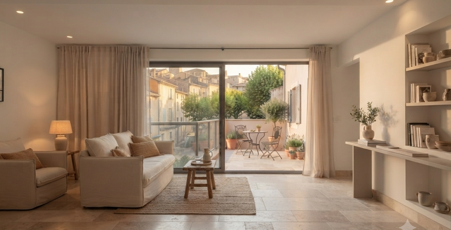 -Superbe appartement traversant de 75 m² avec double terrasse, en dernier étage avec ascenseur — photo 1