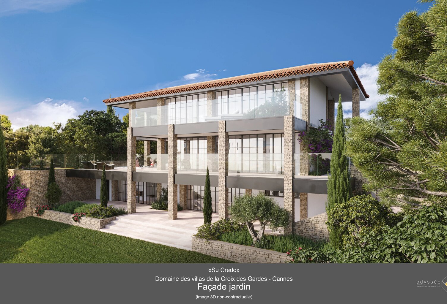 CANNES – CROIX DES GARDES – TERRAIN CONSTRUCTIBLE AVEC PROJET DE VILLA — photo 1