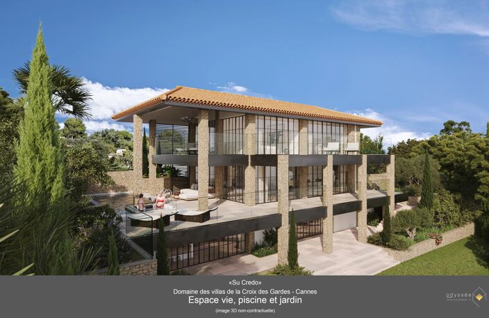 CANNES – CROIX DES GARDES – TERRAIN CONSTRUCTIBLE AVEC PROJET DE VILLA — photo 2