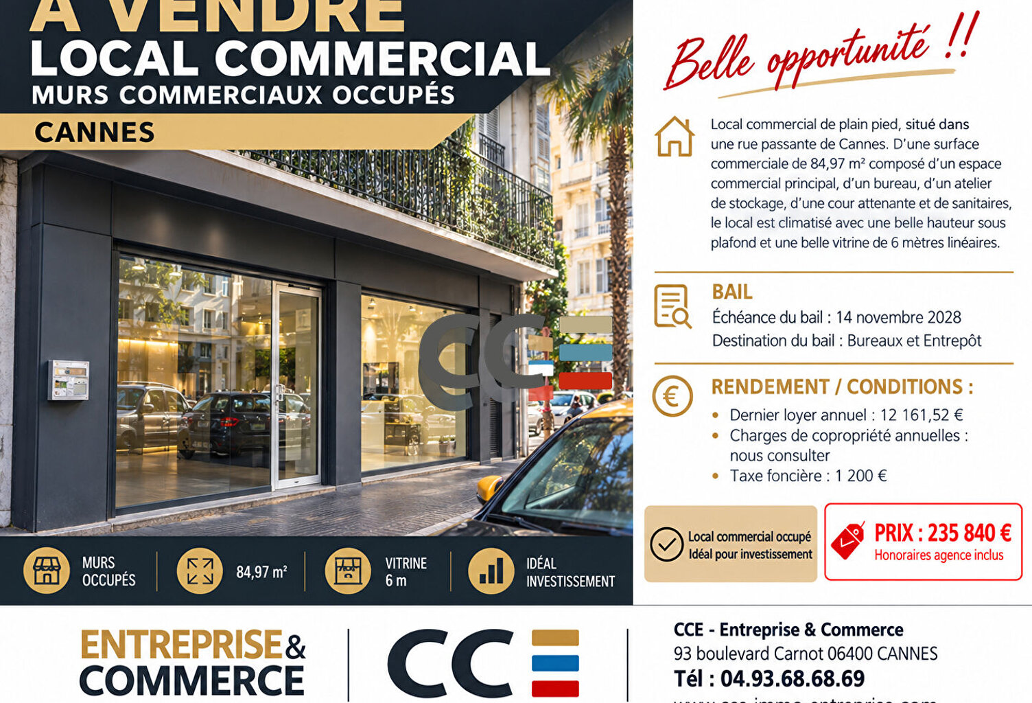 Local commercial Occupé  CANNES — photo 1