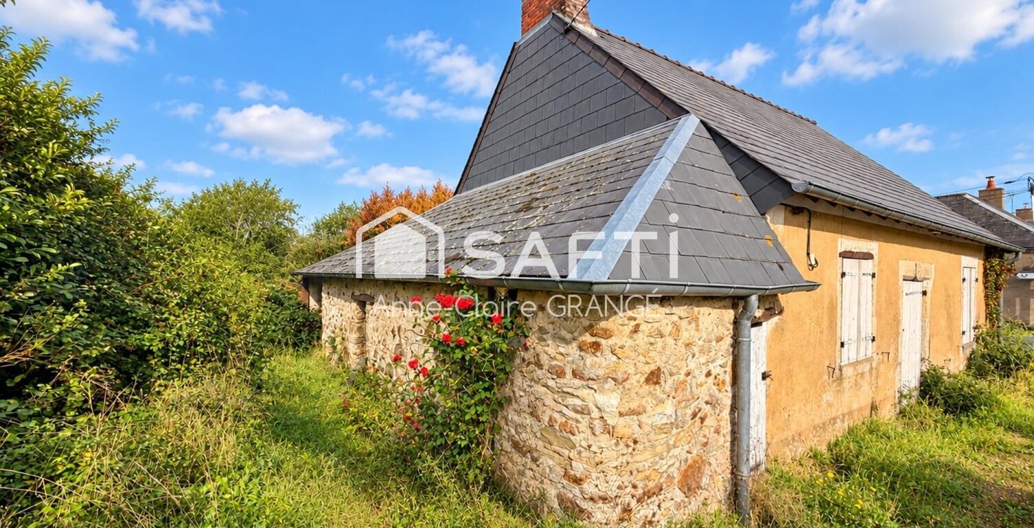 MAISON À RÉNOVER ENTIÈREMENT  ENVIRON 50 M²  TERRAIN CLOS D'ENVIRON 1 100 M²  PARENNES — photo 1