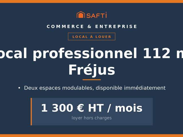 À louer : local professionnel 112 m², Fréjus — photo du bien