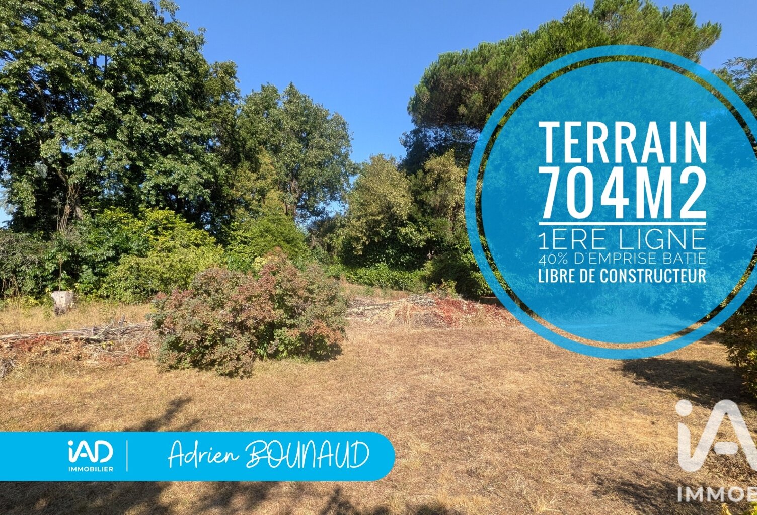Vente Terrain à bâtir 704 m&sup2; — photo 1