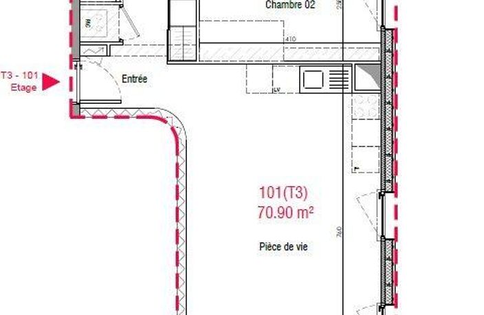 Vente Appartement 3 pièces — photo 2