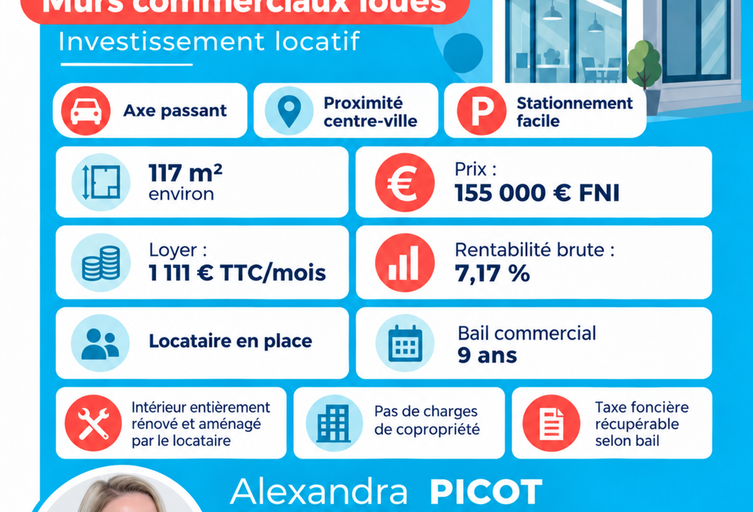 Vente Boutique/Local commercial 117 m&sup2; — photo 1