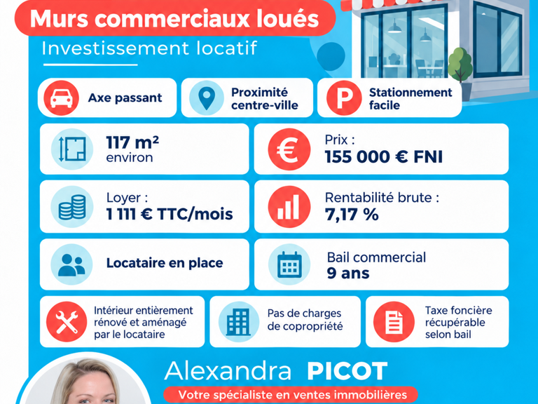 Vente Boutique/Local commercial 117 m&sup2; — photo 1