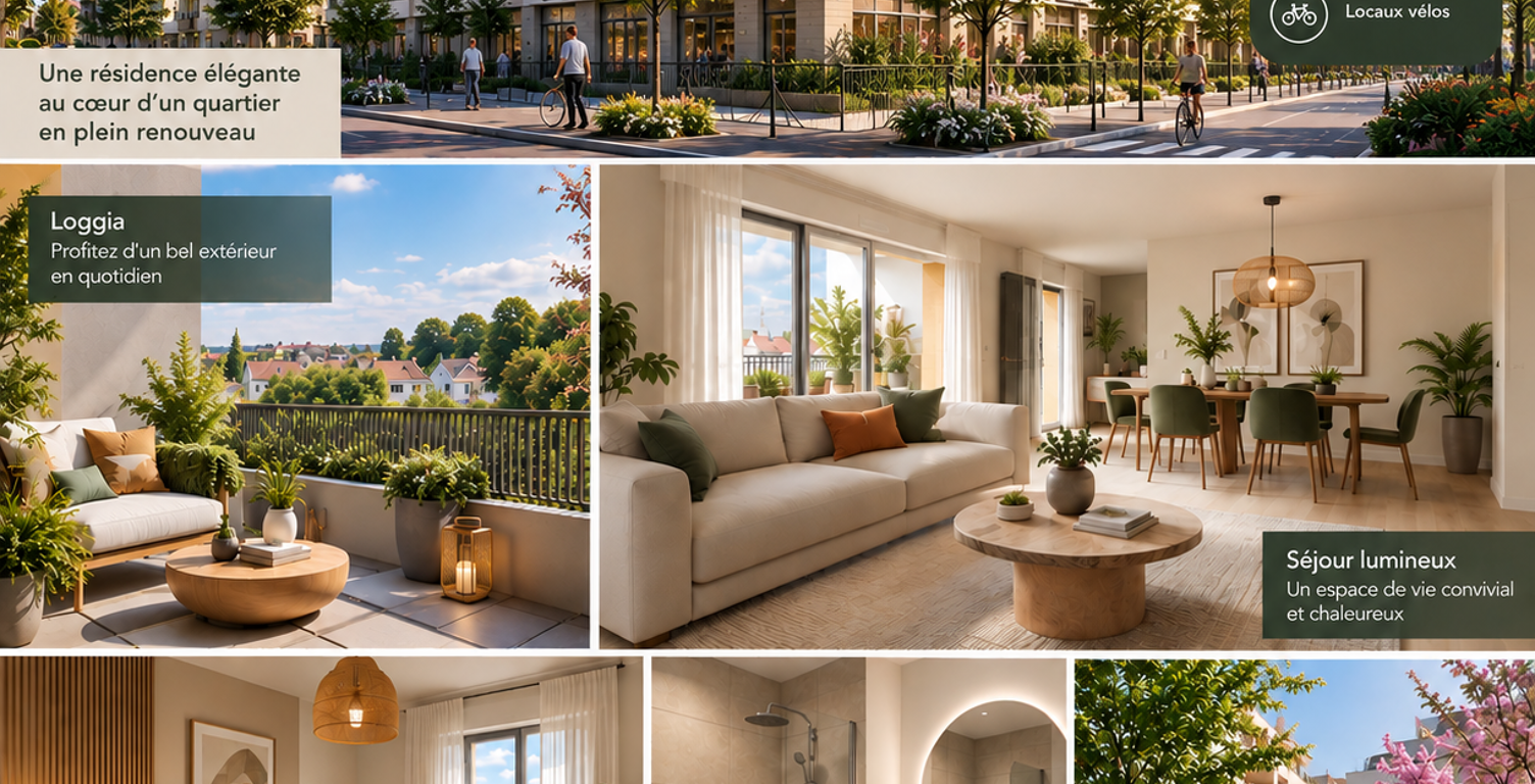 RETOUR DE LOT – 3 PIÈCES NEUF À GAGNY AVEC LOGGIA ! — photo 1