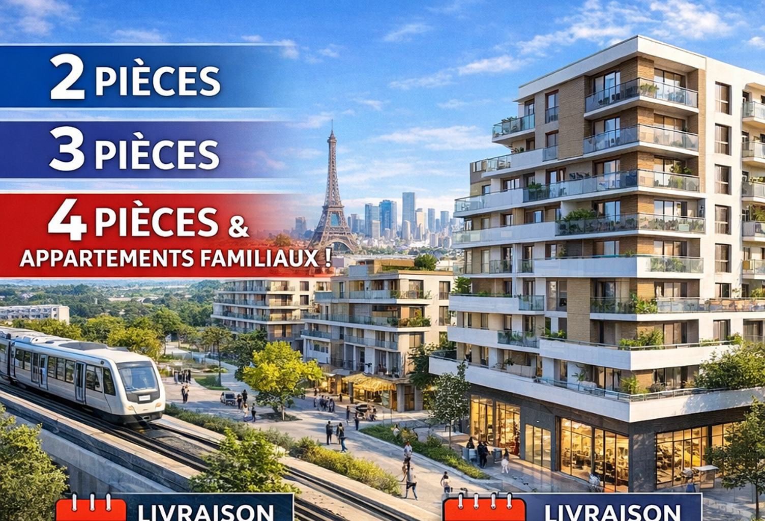 LIVRAISON 1er SEMESTRE 2027 // ZAC TERRASSES MARCEAU // PROJET GRAND PARIS LIGNE 16 Et 17 — photo 1