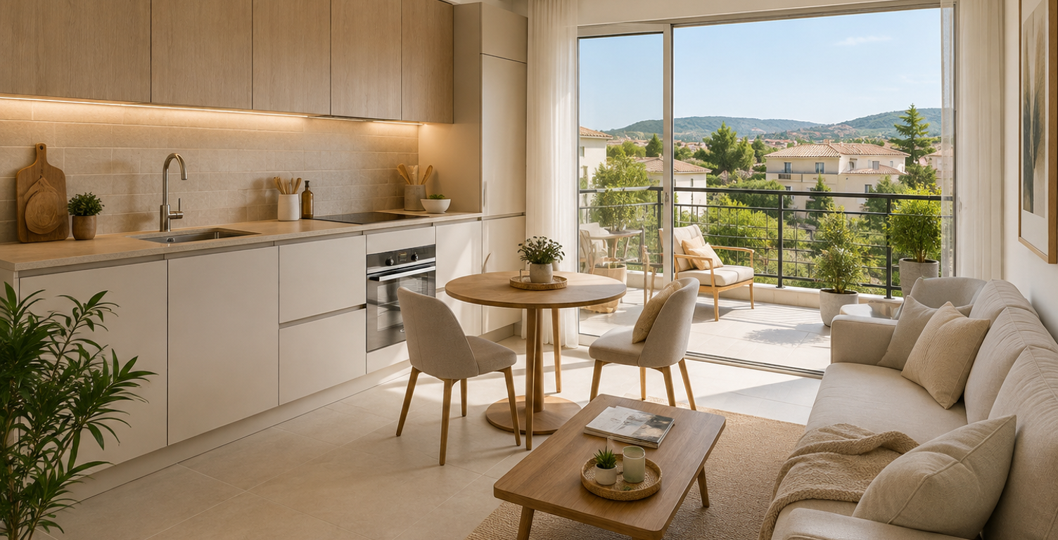 - LE MUY – MAGNIFIQUE APPARTEMENT T2 AVEC TERRASSE A 500M DU CENTRE VILLE — photo 1