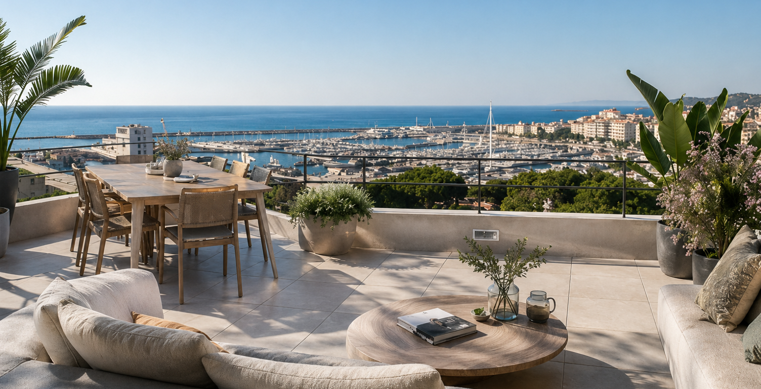 * - UNIQUE À PORT-FRÉJUS – T4 ROOFTOP DE PRESTIGE FACE À LA MARINA — photo 1