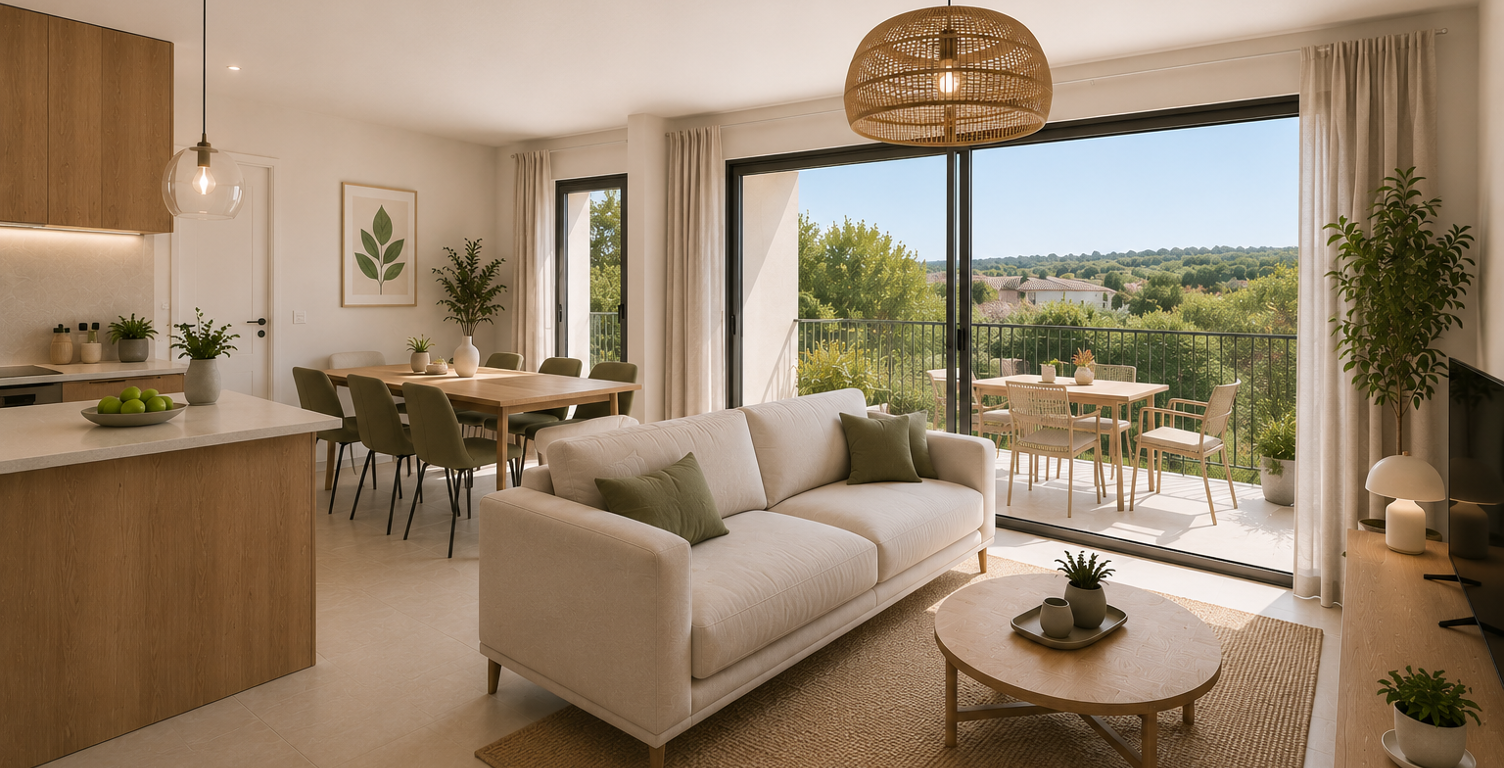 - Superbe T4 lumineux de 83 m² avec terrasse plein sud à Cogolin — photo 1