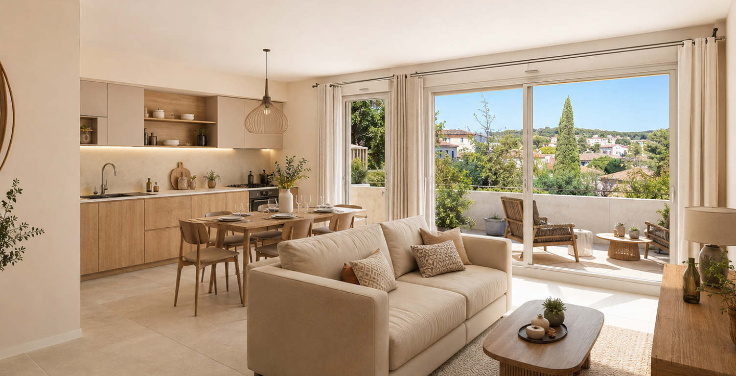 BRIGNOLES CENTRE – T3 de 70M² AVEC BELLE TERRASSE & 2 CHAMBRES — photo 1