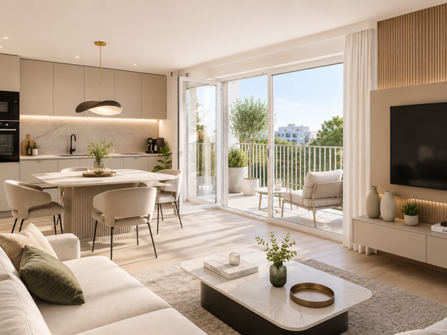 RARE À STRASBOURG – T3 NEUF AVEC GRAND BALCON DANS UNE RÉSIDENCE CONTEMPORAINE — photo du bien