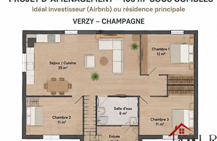 LOFT DE 96M2 À RÉNOVER  Montagne de Reims (secteur touristiq — photo 2