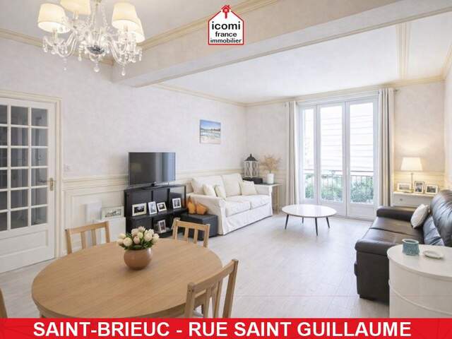 COTES-D'ARMOR - Saint-Brieuc (22000) - A VENDRE APPARTEMENT T3 DE CHARME AVEC ASCENSEUR ET GARAGE EN HYPER CENTRE VILLE - STANDING - LE COUP DE COEUR EST ASSURE - RARE — photo du bien