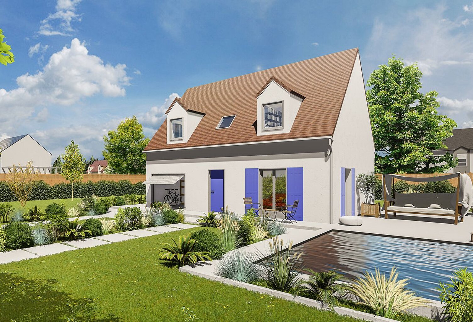 Faites construire votre maison 102.55 m² avec terrain à FONTENAY-MAUVOISIN (78) ! — photo 1