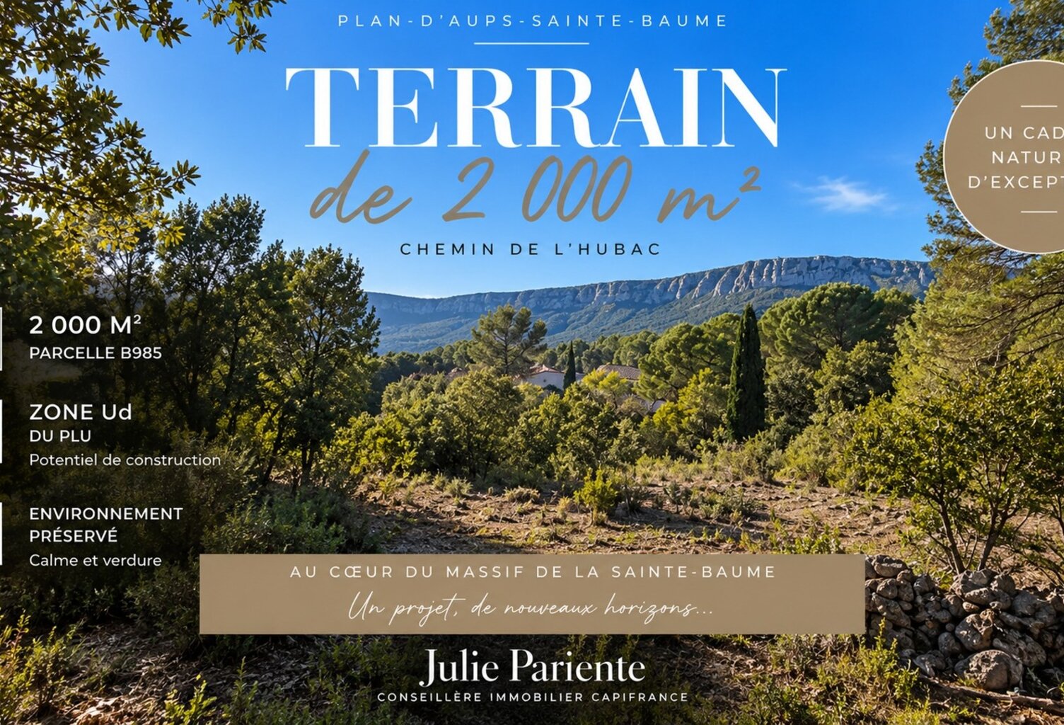 Terrain à vendre 3000 m2 PLAN D'AUPS SAINTE BAUME (83) — photo 1