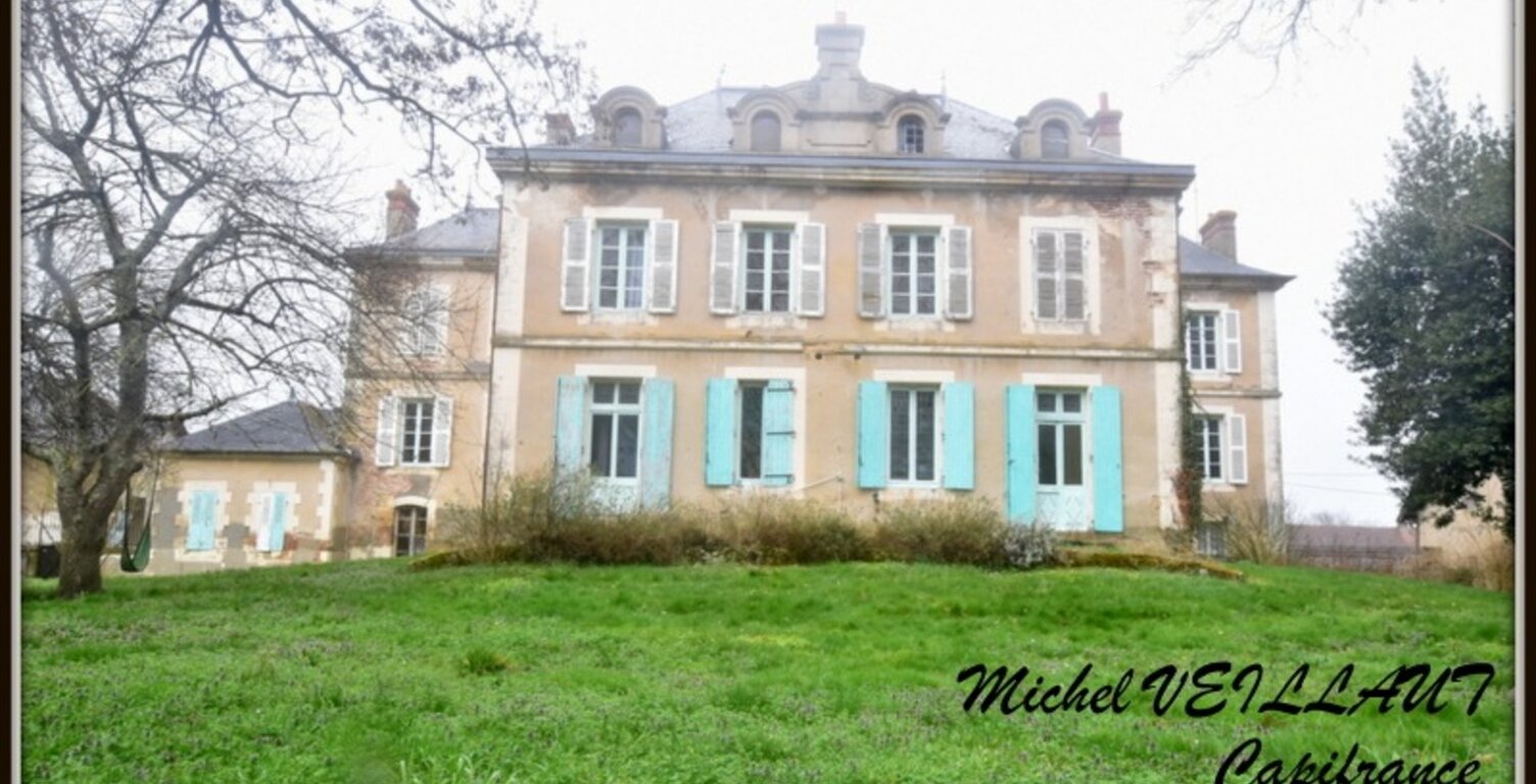 Propriété à vendre avec bâtisse de 15 pièces, 2 gîtes, terrain 7390 m², VILLENEUVE SUR ALLIER (03) — photo 1