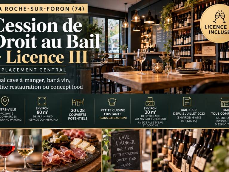Cession de droit au bail LA ROCHE SUR FORON (74) — photo 1