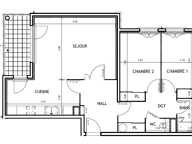Dpt Haute Savoie (74), à vendre FAVERGES appartement T3 ( 73,83 m2) Expo Nord Ouest au 2ème étage avec terrasse — photo 3