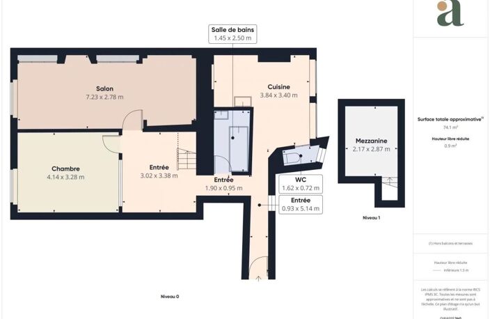 Appartement lumineux avec mezzanine en vente à Lyon 2ᵉ Ainay - Carnot — photo 5