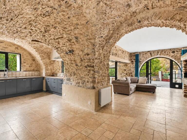 Ferrières-Poussarou – Maison en pierre, deux logements et piscine avec vue sur la nature — photo 1