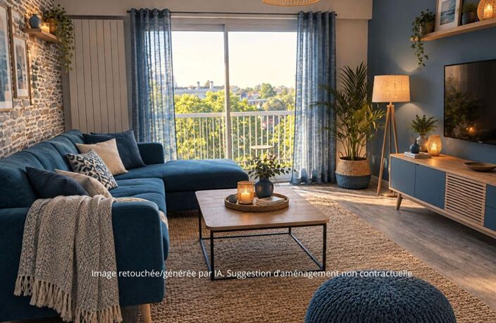 Appartement Nantes 3 pièce(s) 65.21 m2 avec garage, cave et balcon — photo 2