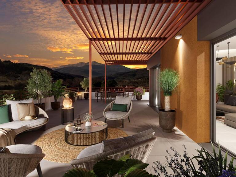 CERET "TOIT TERRASSE 4 pièces de 100m2 avec terrasse, garage double, parking et cave — photo 1