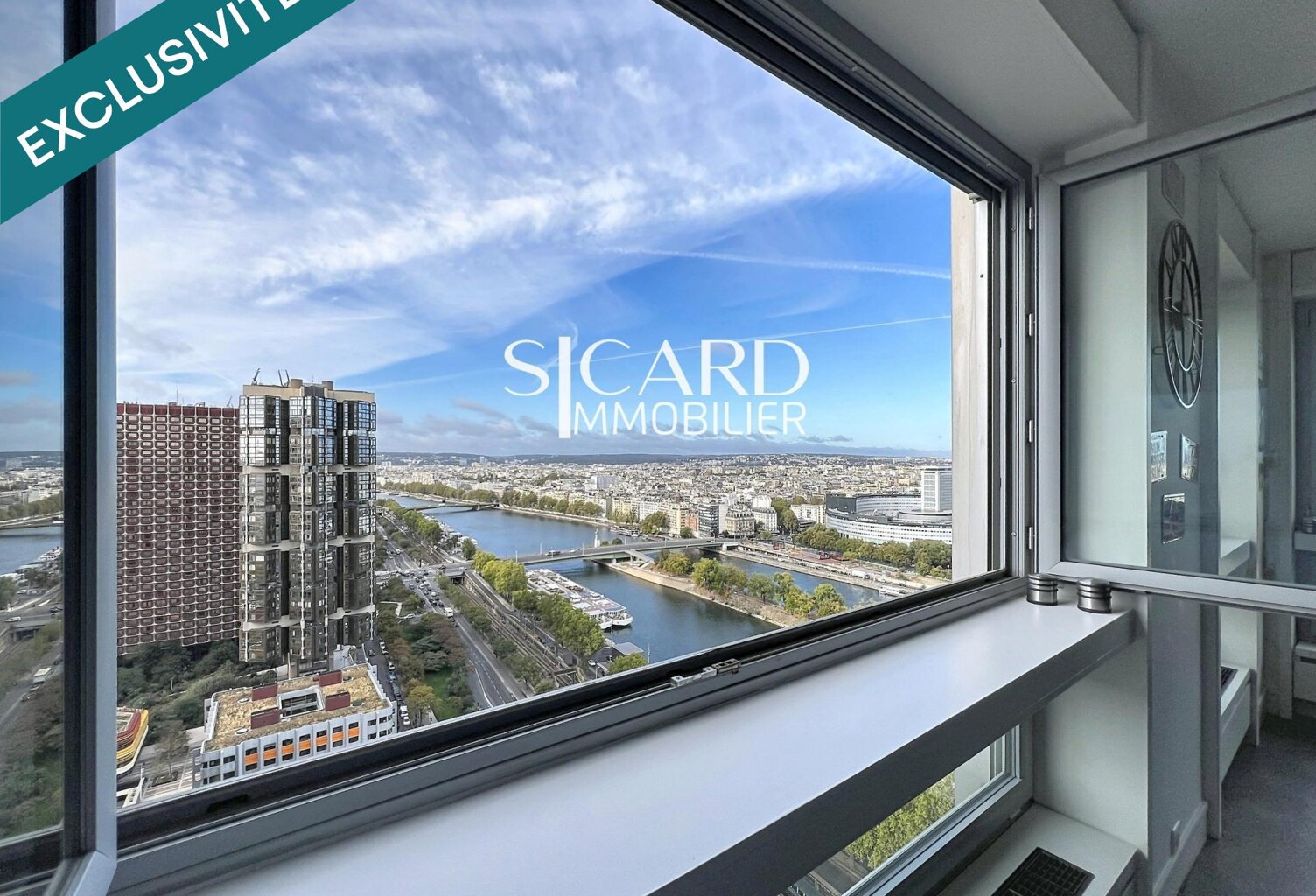 Vue Seine sans vis-à-vis au 26e, Beaugrenelle — photo 1