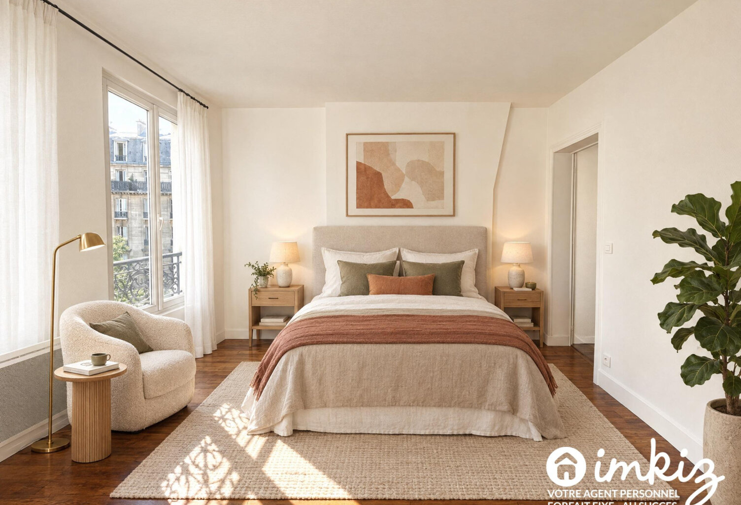 2P refait à neuf – Chambre 14m² – Métro 8 min — photo 1
