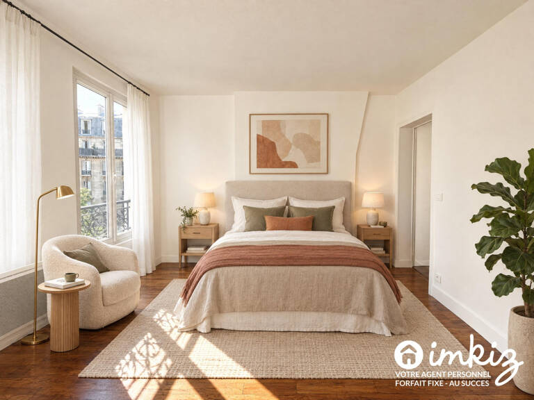 2P refait à neuf – Chambre 14m² – Métro 8 min — photo 1