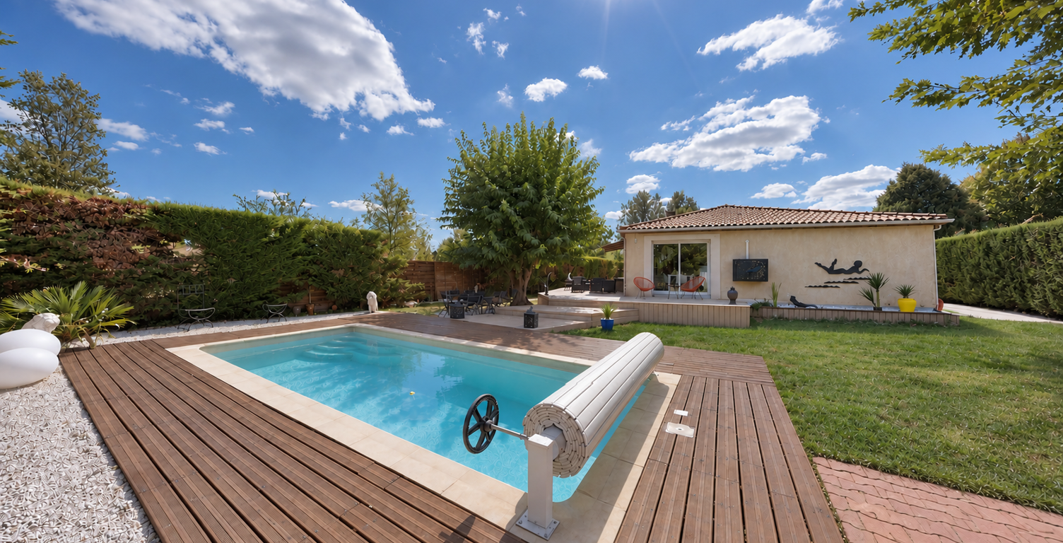 Maison de plain-pied   3 chambres, piscine et grand garage — photo 1