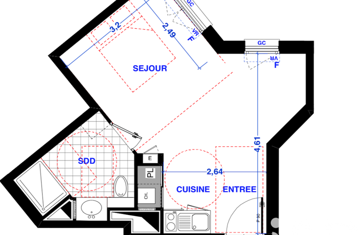 Vente Appartement 1 pièce — photo 2