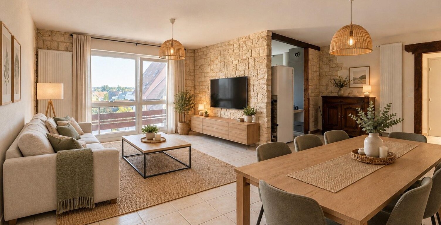 Appartement 4 pièces avec ascenseur, terrasse et balcon, vue sur la verdure  Benfeld — photo 1