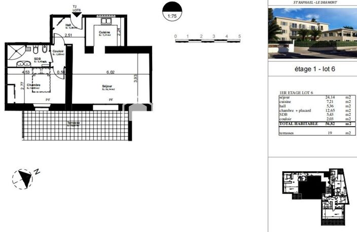 LE DRAMONT  54 M² À AMÉNAGER  À DEUX PAS DE LA MER — photo 3