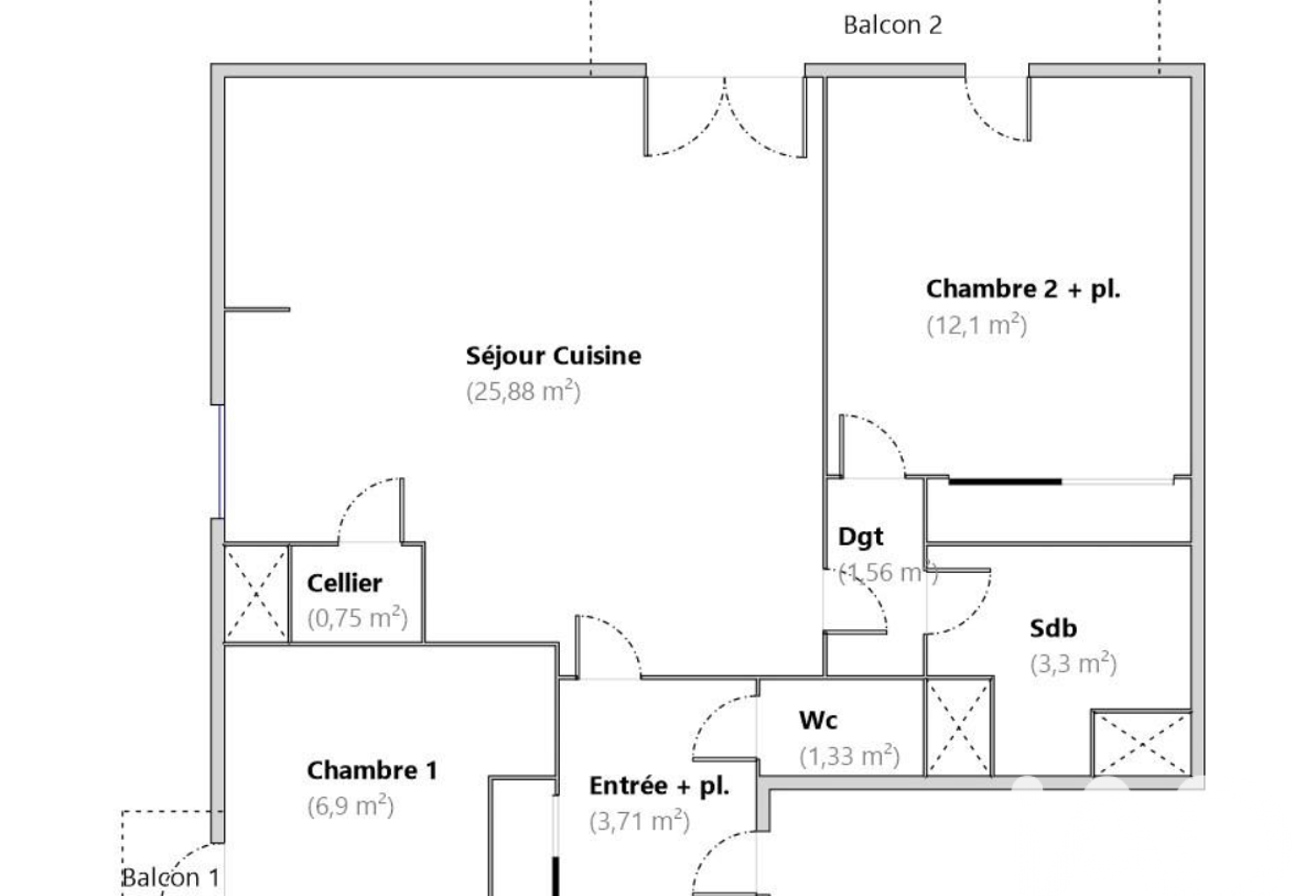 Vente Appartement 3 pièces — photo 1