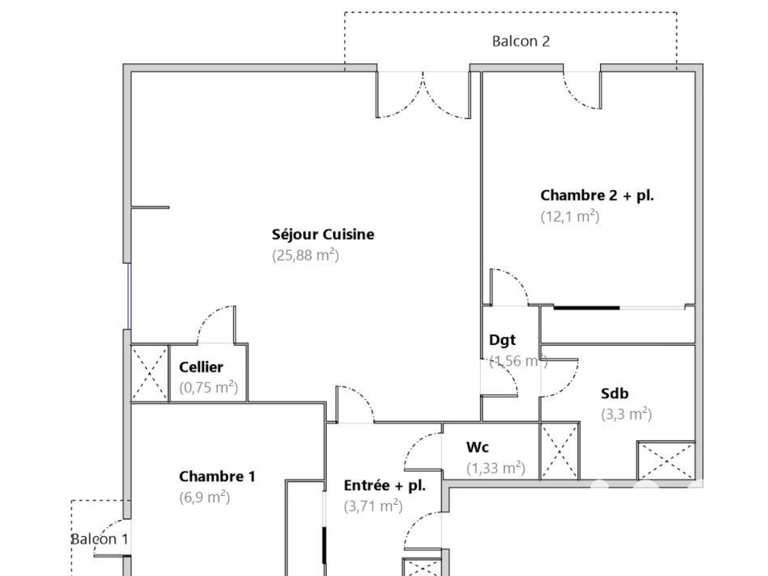 Vente Appartement 3 pièces — photo 1