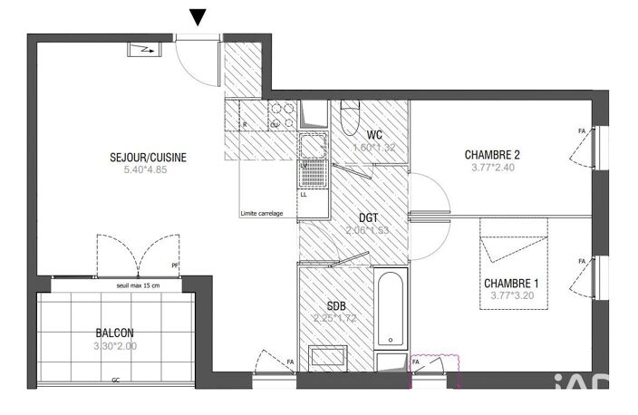 Vente Appartement 3 pièces — photo 4