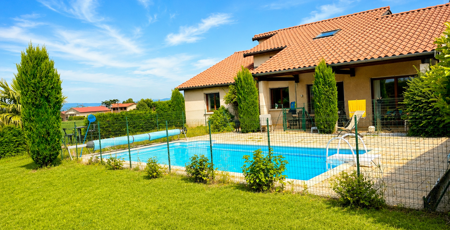 VENTE 69890 LA TOUR DE SALVAGNY MAISON 175 m2 carrez et 200 m2 utiles sur 1500 m2 DE TERRAIN, piscine — photo 1